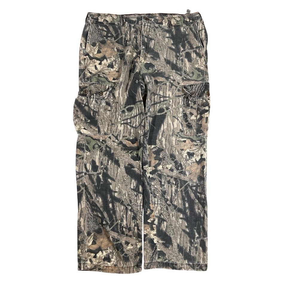 Vtg Mossy Oak Brand Pant‎ Men XL Break Up Camo Cargo Hunting Utility Camping USA